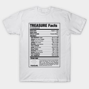 TREASURE Kpop Nutritional Facts T-Shirt